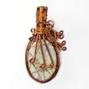 89.90 Ct Natural Jasper Oval Shape Copper Wrapped Pendant for Him Gemstone Jewelry Gift