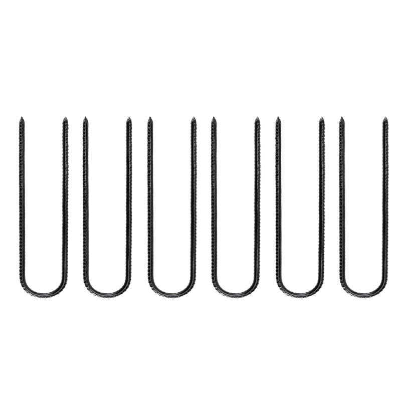 Set of 6 Ground Screws Strong Ground Spikes Steel Ground Fixings Ground Tie Easy to Use Solution for Camping & Picnics