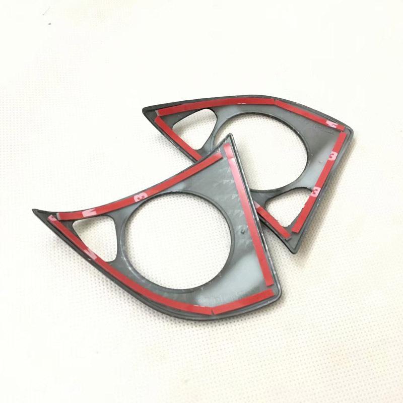 For Honda Jazz GK5 2015- Interior Steering Wheel Sequin Cover Moulding Frame Trims ABS Carbon Sticker Car-Styling Accessoriy