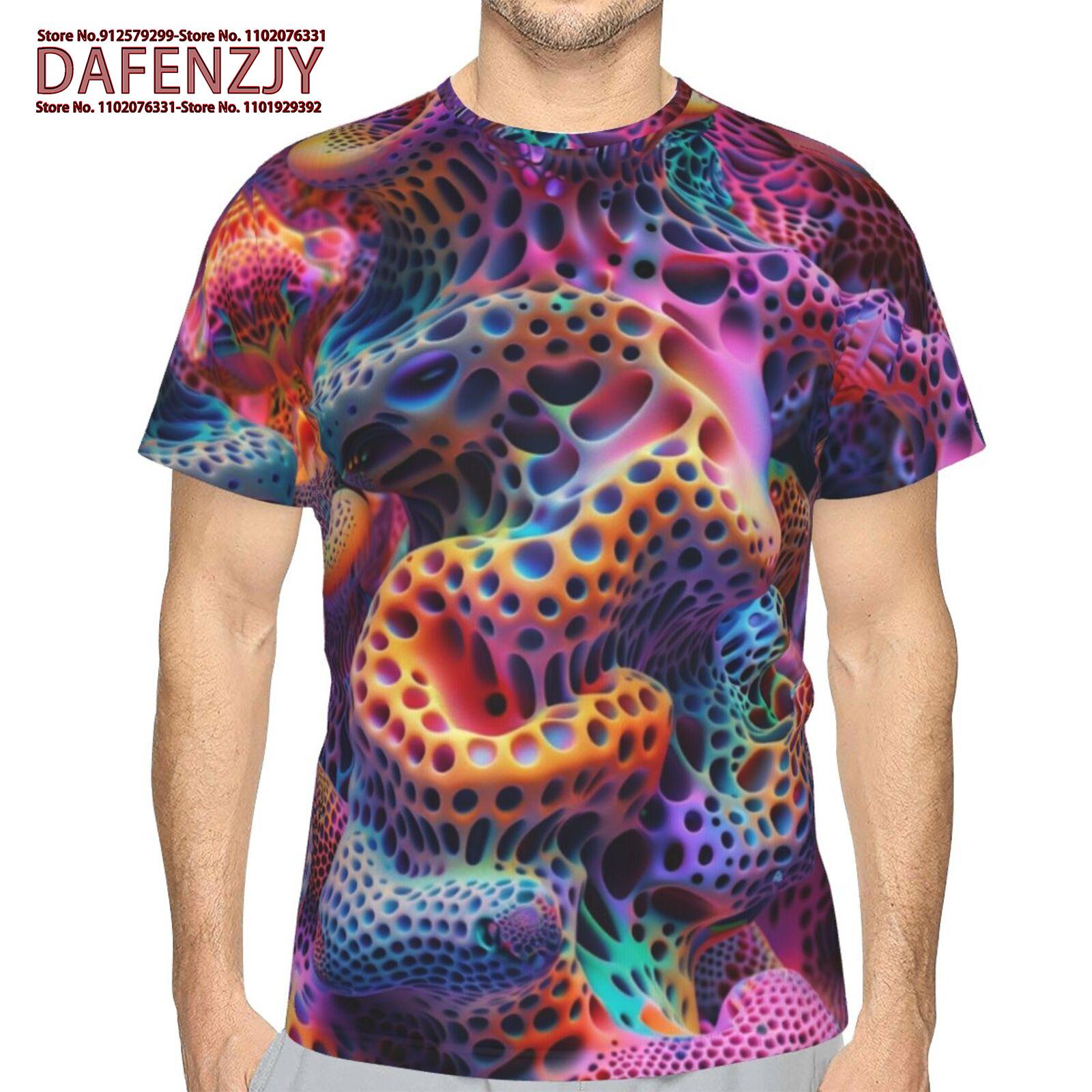 

Fashion Men s T-shirts 3d Print Abstract Tie Dye Pattern Short Sleeved T-shirt For Men s Clothing Street Streetwear Tops XXXL армія зелений колір