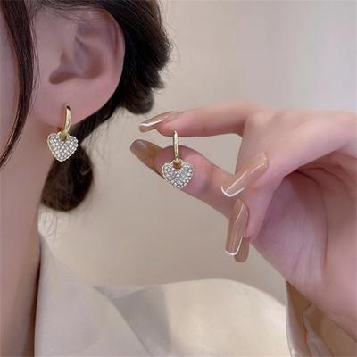 Mode strass Liebe baumeln Ohrringe für Frauen Hochzeit Partei Klassische Schmuck Geometrie Ohrringe