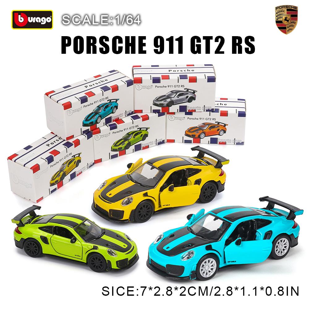 Bburago 1:64 Porsche 911 Gt2 Turbo S Car Model Collection Kids Xmas Gift Toys For Boys Ferrari Lamborghini Benz Volkswagen