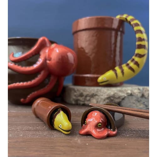 Decor Corporation Quiet Chopstick Rest Octopus Size: Approx. W2.8 D5.3 H1.8 MG-38241