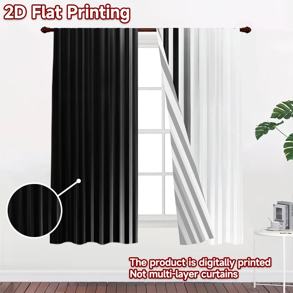 2D flat Photography Backdrop Scene Tapestry Black and White Stripes 100% Polyester Family Party Use for Suitable for home