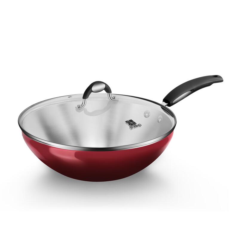 SANHO 30cm Non-Coated Stainless Steel Wok