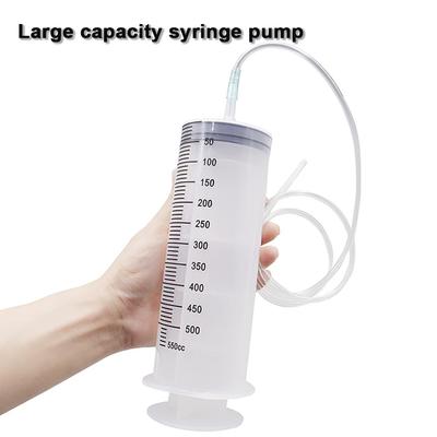 Jeringas de Gran Capacidad de 550/300/100ml Reutilizables Barril de Aguja Bomba de Aceite con Manguera para Alimentación de Mascotas Bomba de Medición Jeringa de Vacío