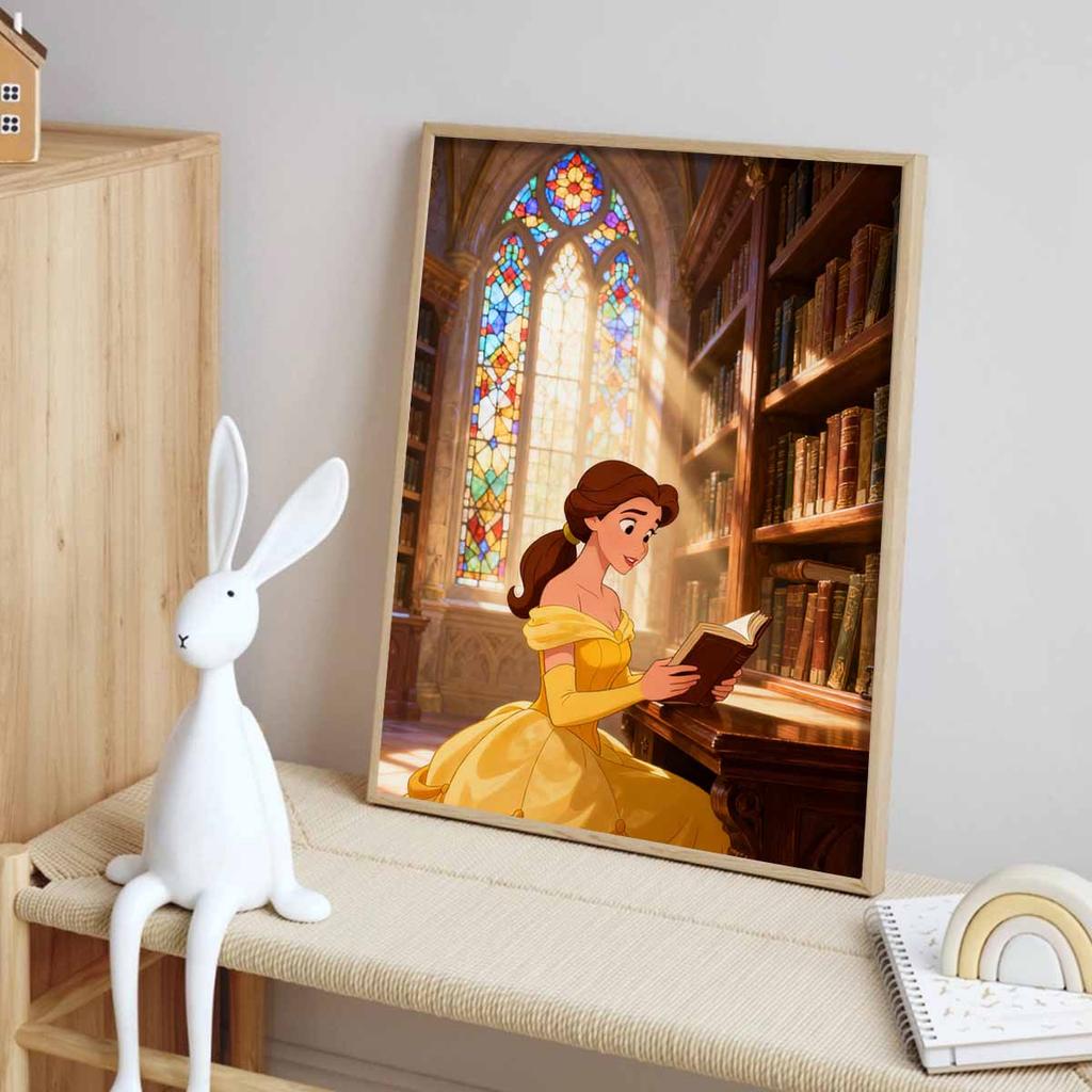 Disney Diamond Painting Belle's Library DIY Diamond Art Painting Set for Home Office Decoration Handmade Gifts