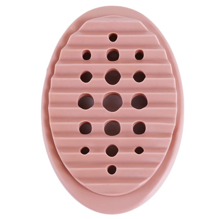 Silicone Soap Dish Storage Holder Tray Drain Soap Box Bathroom Accessories