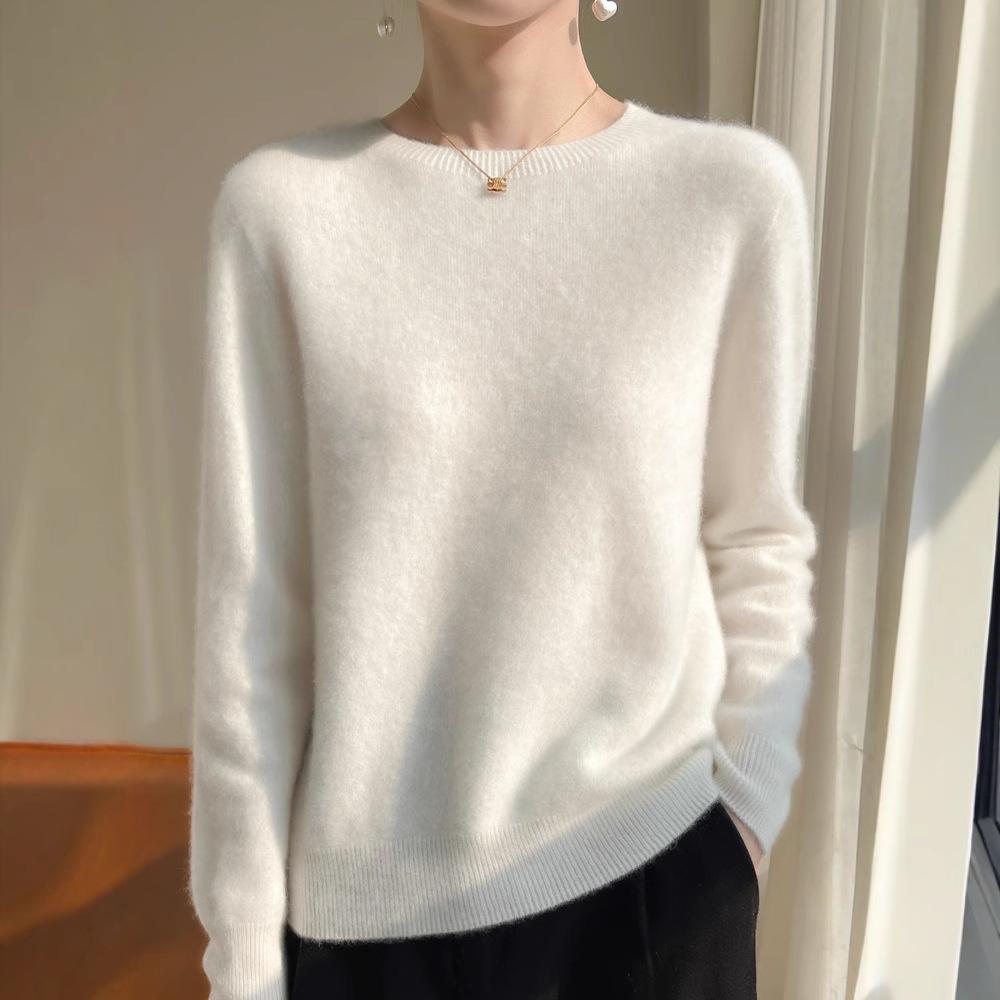 

Women s Versatile Soft Knit Round-Neck Pullover Sweater XXL for 140-155 lbs