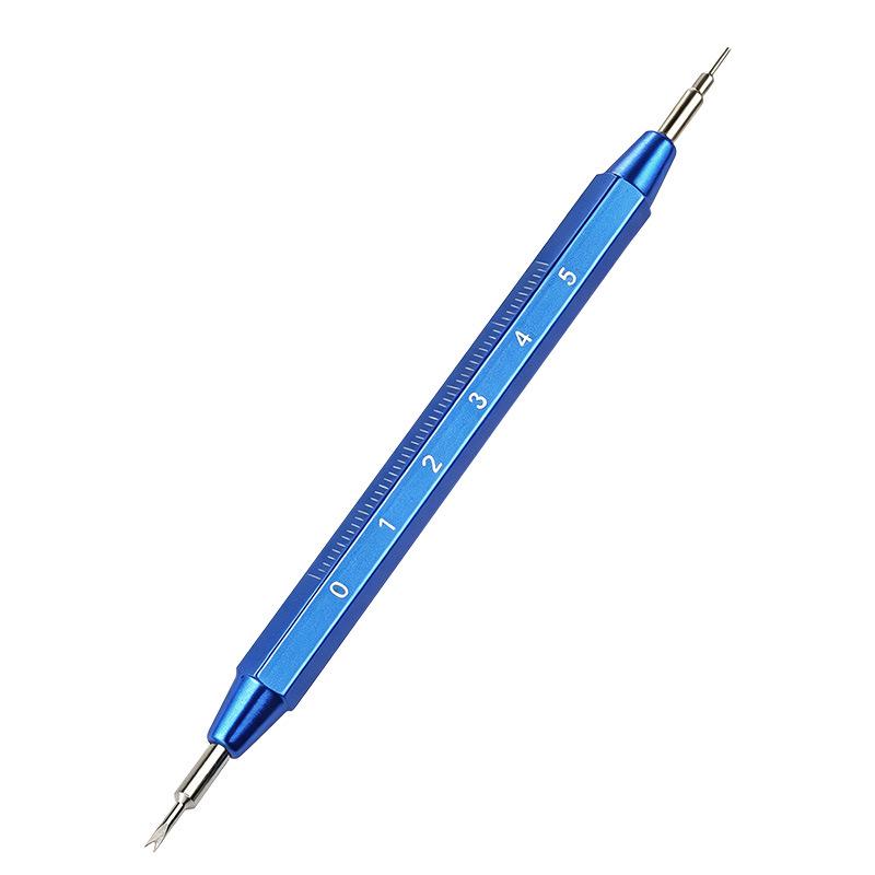 Aluminum Alloy Double-Ended Spring Bar Tool with Scale, Strap Replacement & Removal with Replaceable Bit