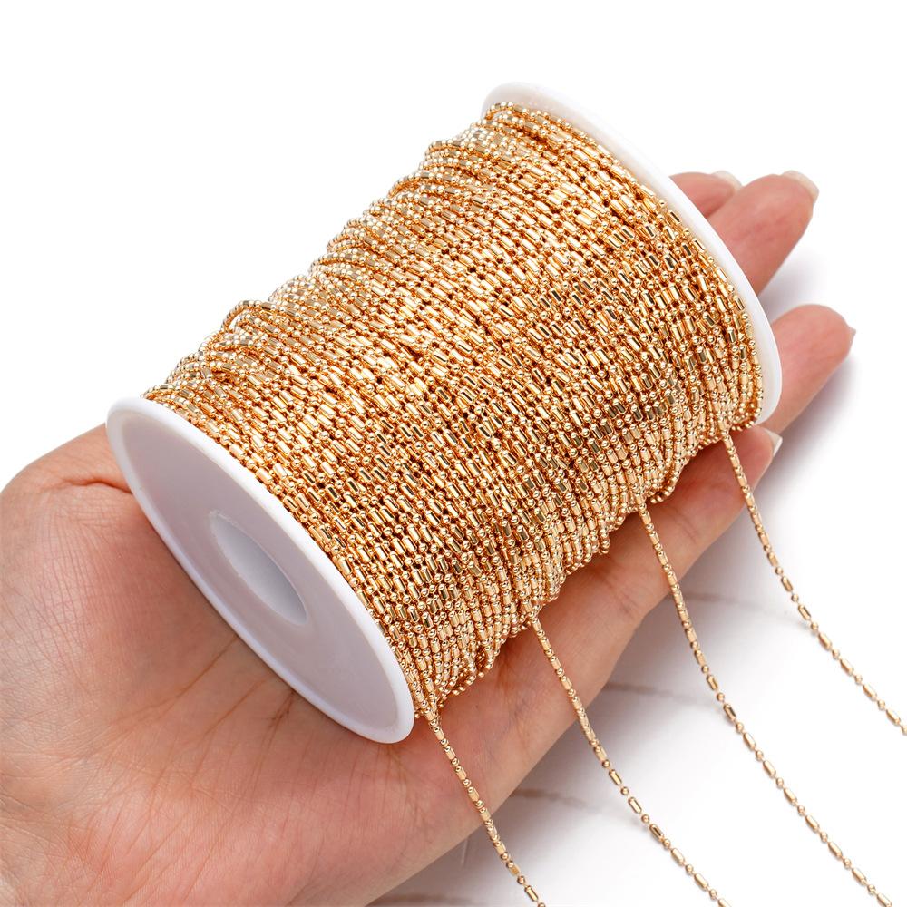 1.5MM Bead Chain Bamboo Chain Fringed Tail Chain for DIY Necklace Bracelet Jewelry Making Chain Findings Supplies