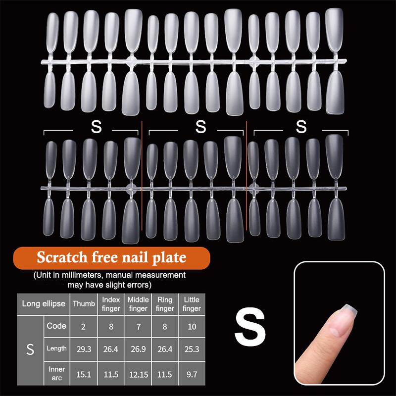 100pcs Press On Nail Tips Full Cover Ultra-Thin False Nails Patches Gel Nails Extension System Clear Fake Nails Art Accessories