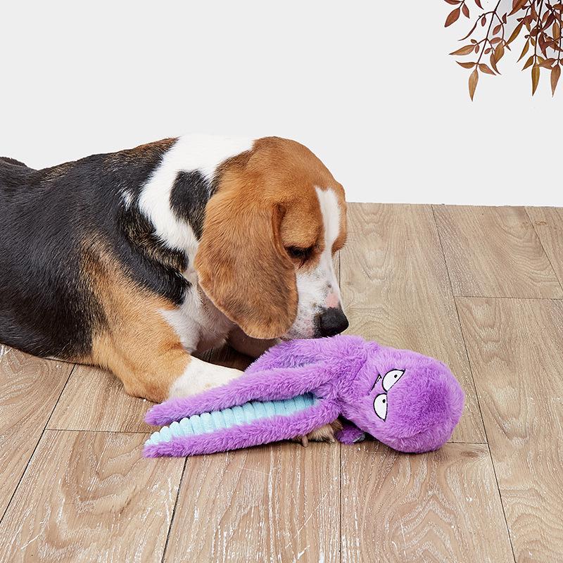 Interaktives Plüschhundespielzeug – Knisterndes Sechs-Krallen-Fisch für lehrreichen Spaß und Stressabbau