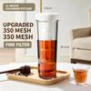 1L Manual Cold Brew Coffee Maker With Handle High-Capacity Water Bottle Summer Portable Juices Tea Fruit Coffeeware Pot