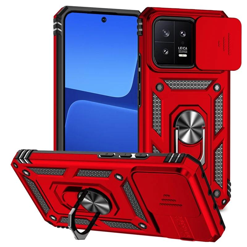 Custodia con Protezione Fotocamera Scorrevole Per Xiaomi Mi 13t Pro Mi13t Mi 13 t Pro Supporto ad Anello Cavalletto Cover Corazzata Per Xiaomi Mi 13 Pro Custodie