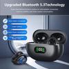 Open Ear Bone Conduction Headphones Bluetooth 5.3 Wireless Open Clip Ear Earbuds Built-in Mic with Ear Hooks 60 Hours Playtime Sport Earphones IPX7