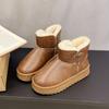 Snow boots women's shoes winter short cotton shoes new thick-soled piled thickened warm household snow cotton