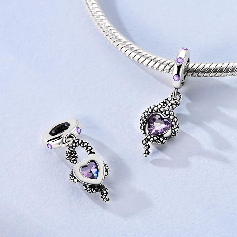 Charms Copper Love Bow Four-Leaf Clover Heart Rose Panda Cat Charms Beads Pendant Fit Original Bracelet Diy Jewelry