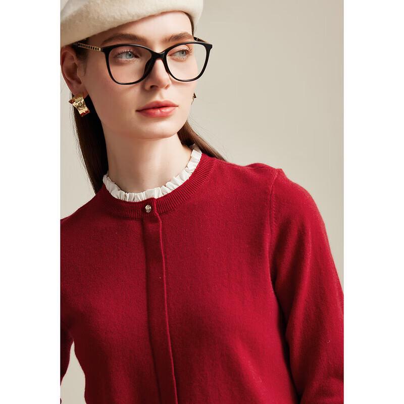 Zhaojun Women's Cashmere Lace Stand Collar Sweater