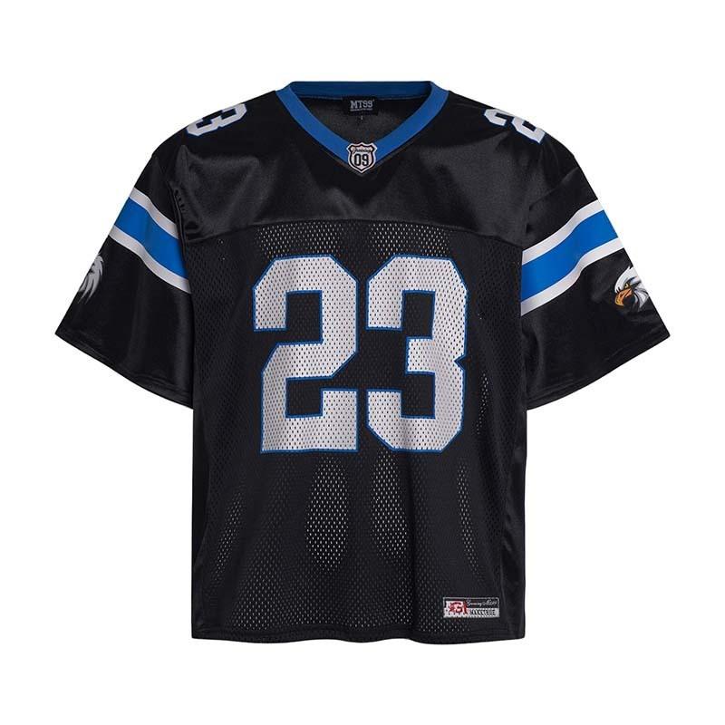 Mens NFL Style Football T-Shirt With 3D Number 23 Print Breathable Mesh Fabric Loose Fit Casual Sport Tee