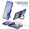 360 Rotating Bracket Phone Case for Samsung Galaxy Z Flip 7 6 5 Flip7 Flip6 Flip5 Electroplated Magnetic Hinge Protective Cover