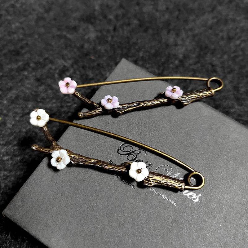 Blommeblomst Store Pins Til Tøj Metal Sikkerhedsnåle Jeans Kjole Tørklæde Justerbare Pins