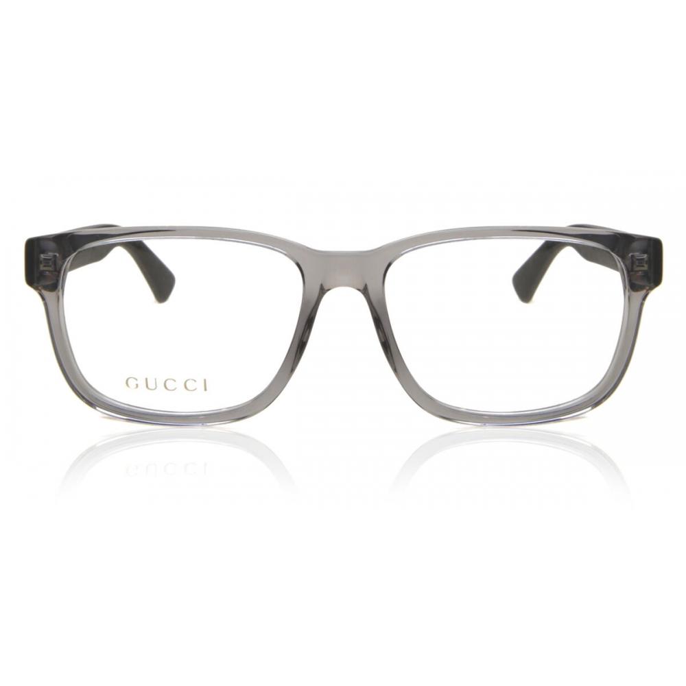 

Gucci Gg0011o 007 Men Eyeglasses Transparent Grey/55