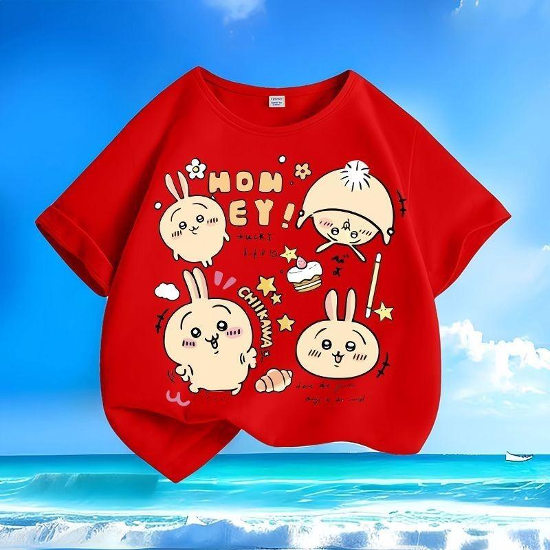 New Summer Cartoon Kids T - Shirts | Anime Prints | Crew Neck Loose & Versatile Short - Sleeve Tops for Boys & Girls