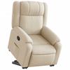 Recliner Chair with Lift Assist Cream Fabric