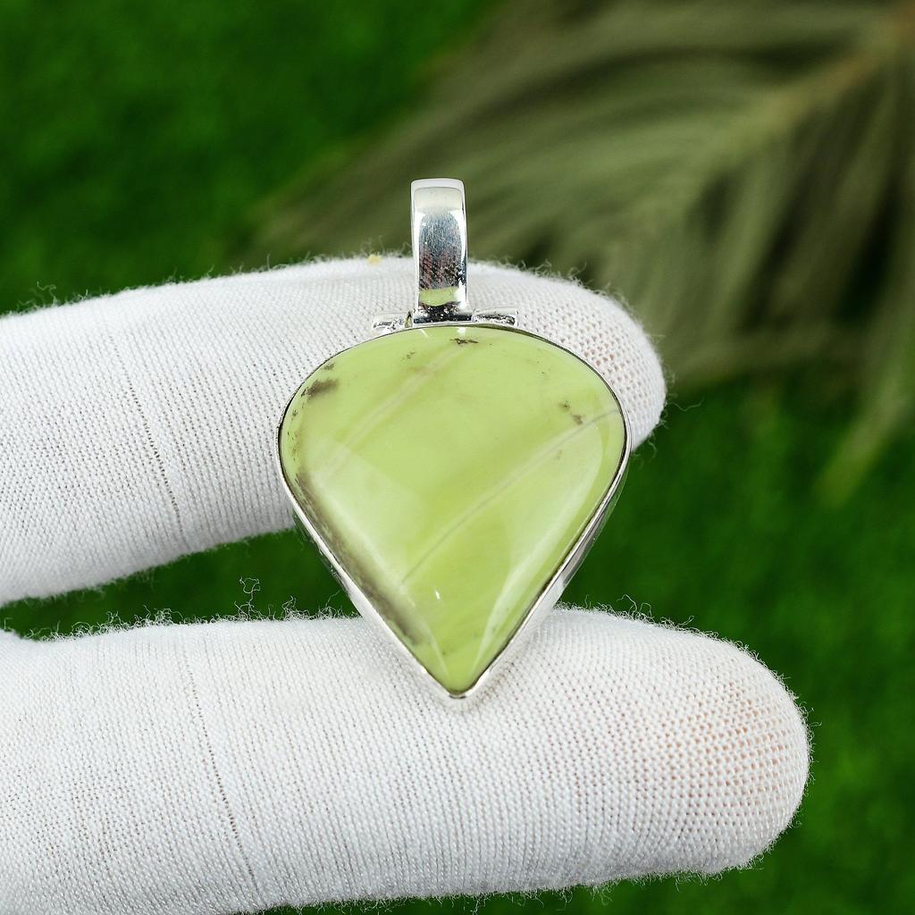 Natural Imperial Jasper Gemstone Jewelry 925 Sterling Silver Pendant For Women