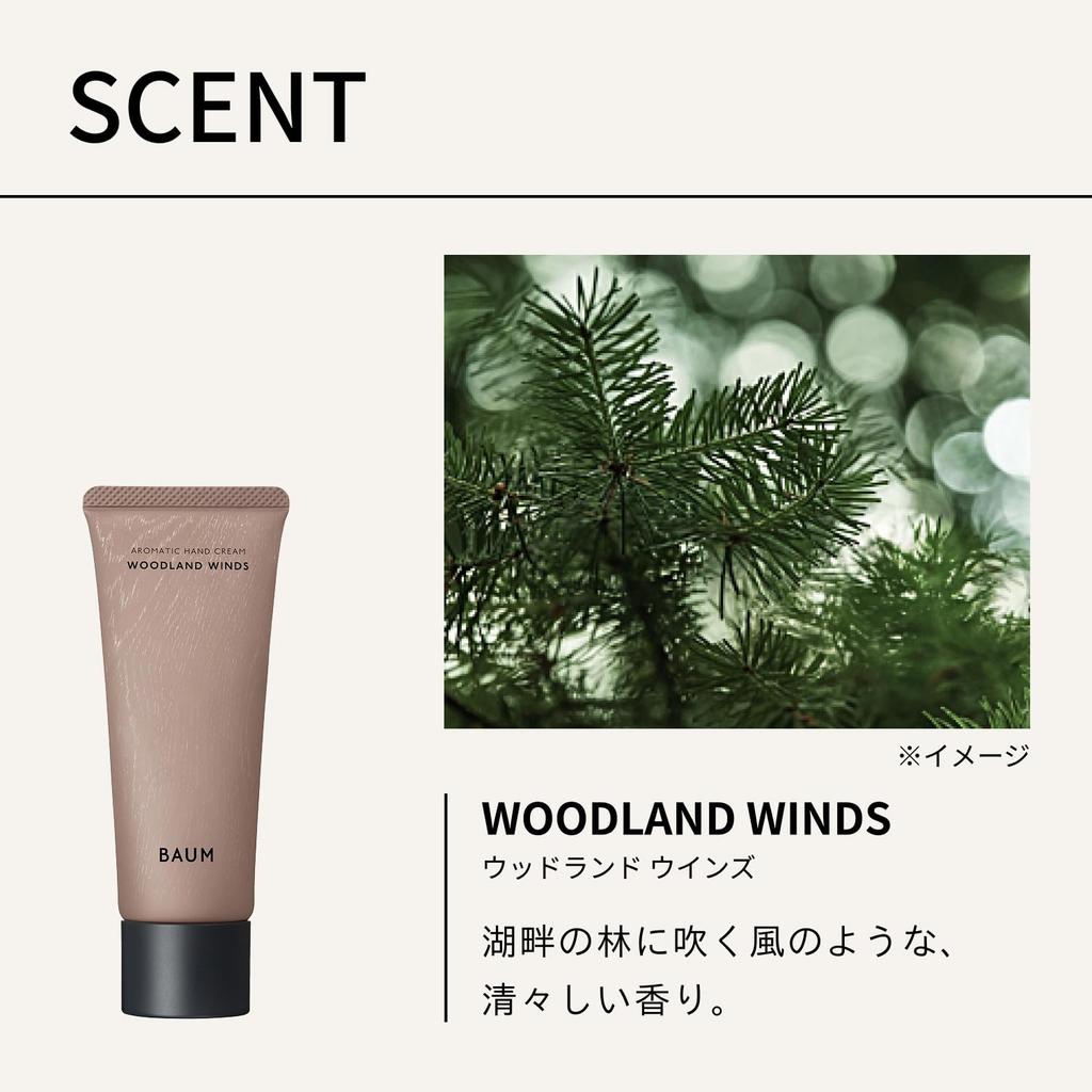 BAUM Aromatic Hand Cream N 1 75g Hand Cream WOODLAND WINDS Scent 2025 Model Hand Care Moisturizing Forest Bathing Unisex Gift Present Birthday Organic