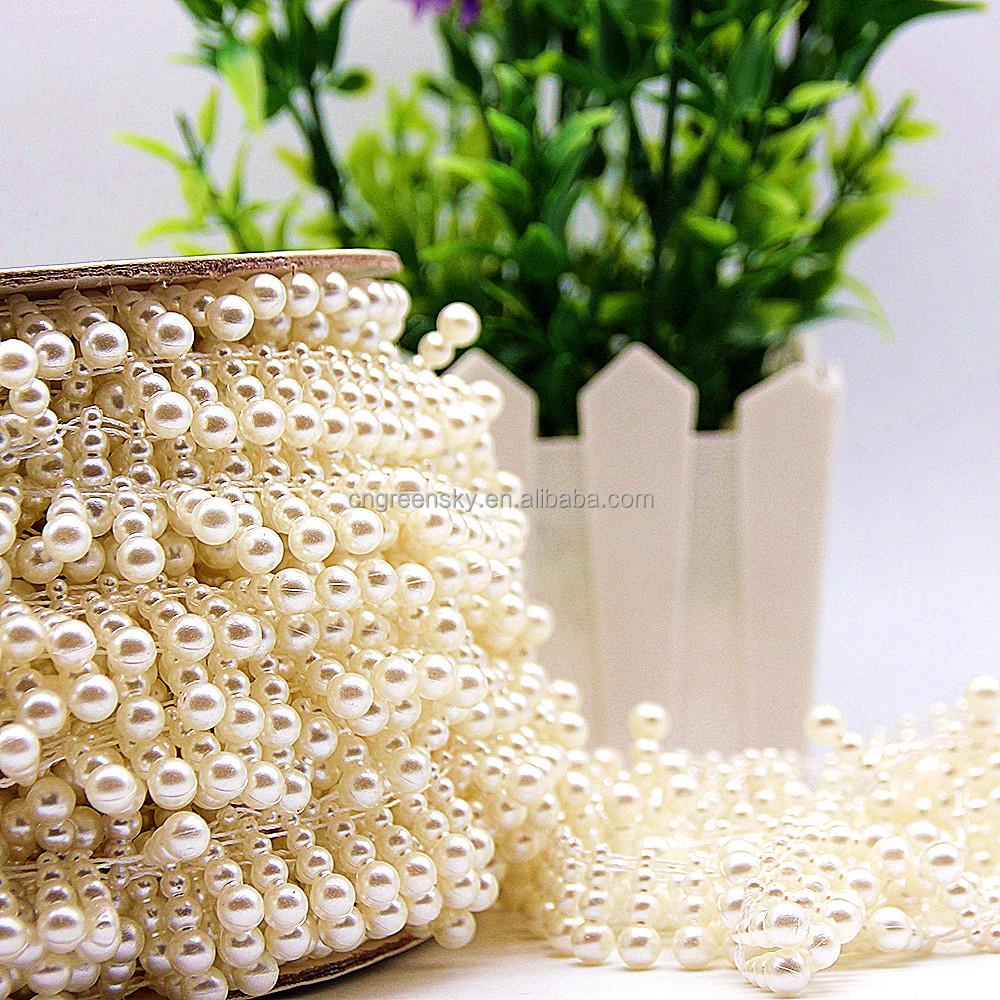 Plastic Rhinestones Chain Trims Crystal Chain Rhinestones for Wedding Craft Dress Decoration Pearl Chain Diamond square Flower