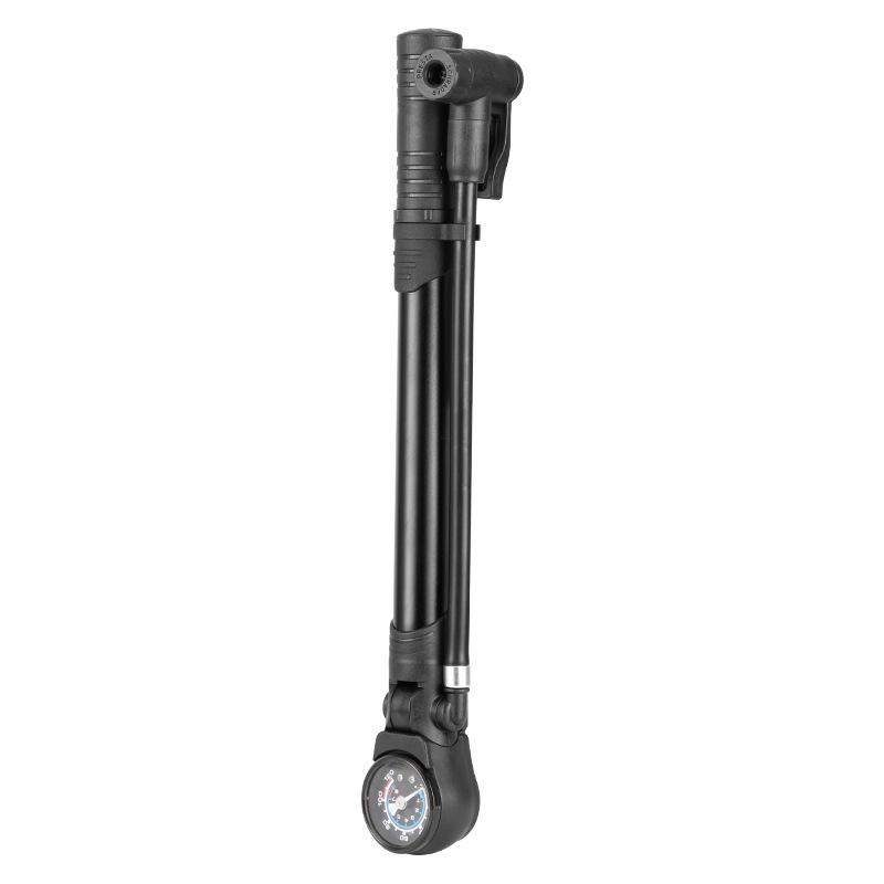 Bike Front Fork Air Pump, High-pressure Aluminum Alloy Manual Air Pump, Air Inflation and Deflation Pump with Pressure Gauge