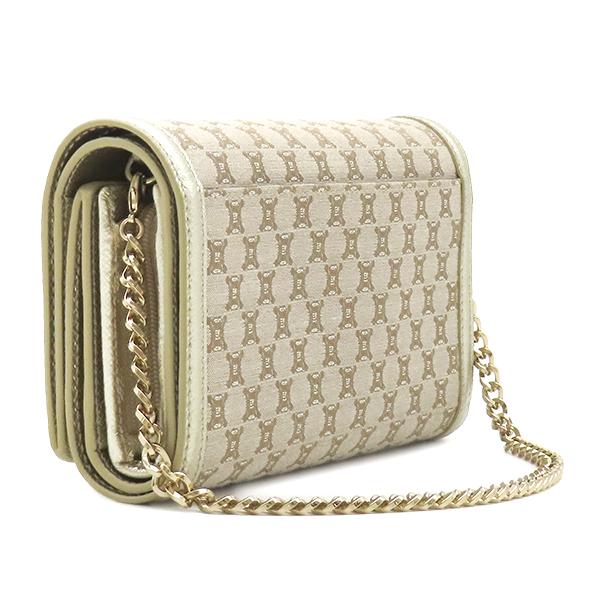 CELINE - Macadam Long WalletChain wallet canvas/leather Array