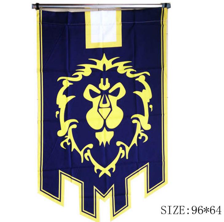 Warcraft Horde & Alliance Wall Banner Poster - Anime Merchandise Flag