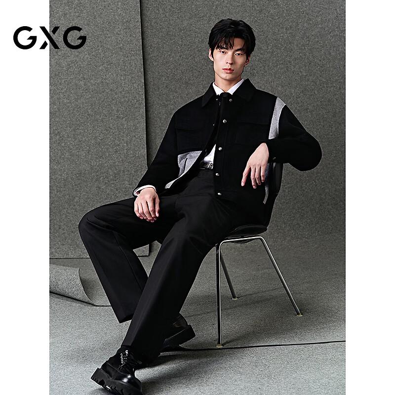 

GXG Men s Wool Blend Color-Block Plaid Short Jacket 3XL