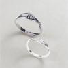 2Pieces Personality Angel Devil Wings Open Ring for Men Women Adjustable Gift