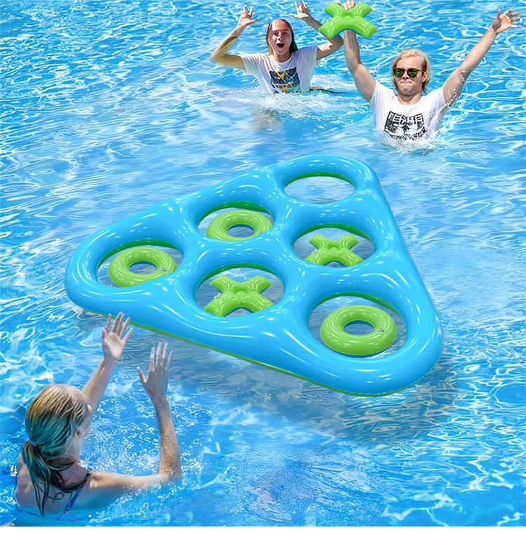 Summer Pool New Hexagonal Inflatable Pvc Pool Ring Toss Game Throwing Interactive Toy For Summer Water Competitive Play