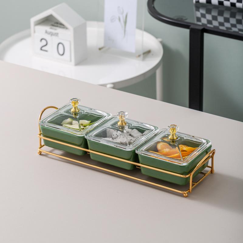 Ktv Clubhouse Fruit Plate Melamine Bar Muscle Foot Four Or Six Gongge Snack Plate Grid Barbecue Cold Vegetables Snack Plate Plate Plate