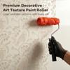 Decorative Texture Paint Roller with Bird and Leaf Embossed Rubber, 7 Inch Wall Pattern Roller for Accent Walls and DIY Paint Projects