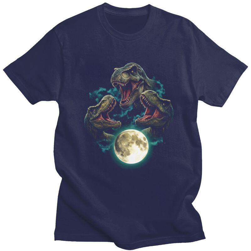 Dinosaur Moon Funny Parody Meme T Shirt for Unisex Tshirts Fashion Streetwaer Short Sleeve Tee Shirt Slim Fit Clothing