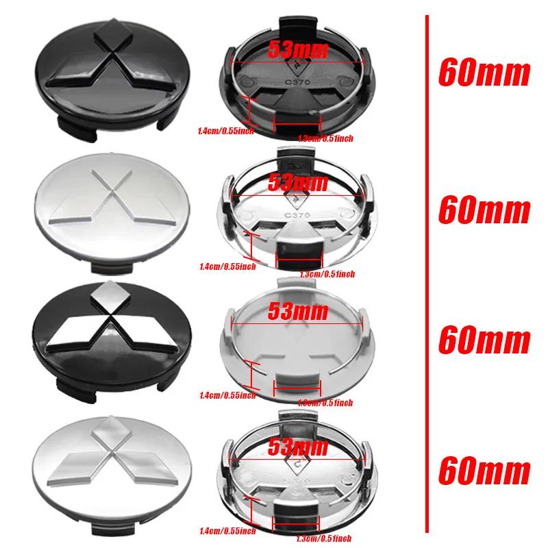 4PCS 60mm Car Wheel Center Hub Caps for Mitsubishi All Models Outlander Lancer ASX Rim Cover Auto Accessories Mkcp79