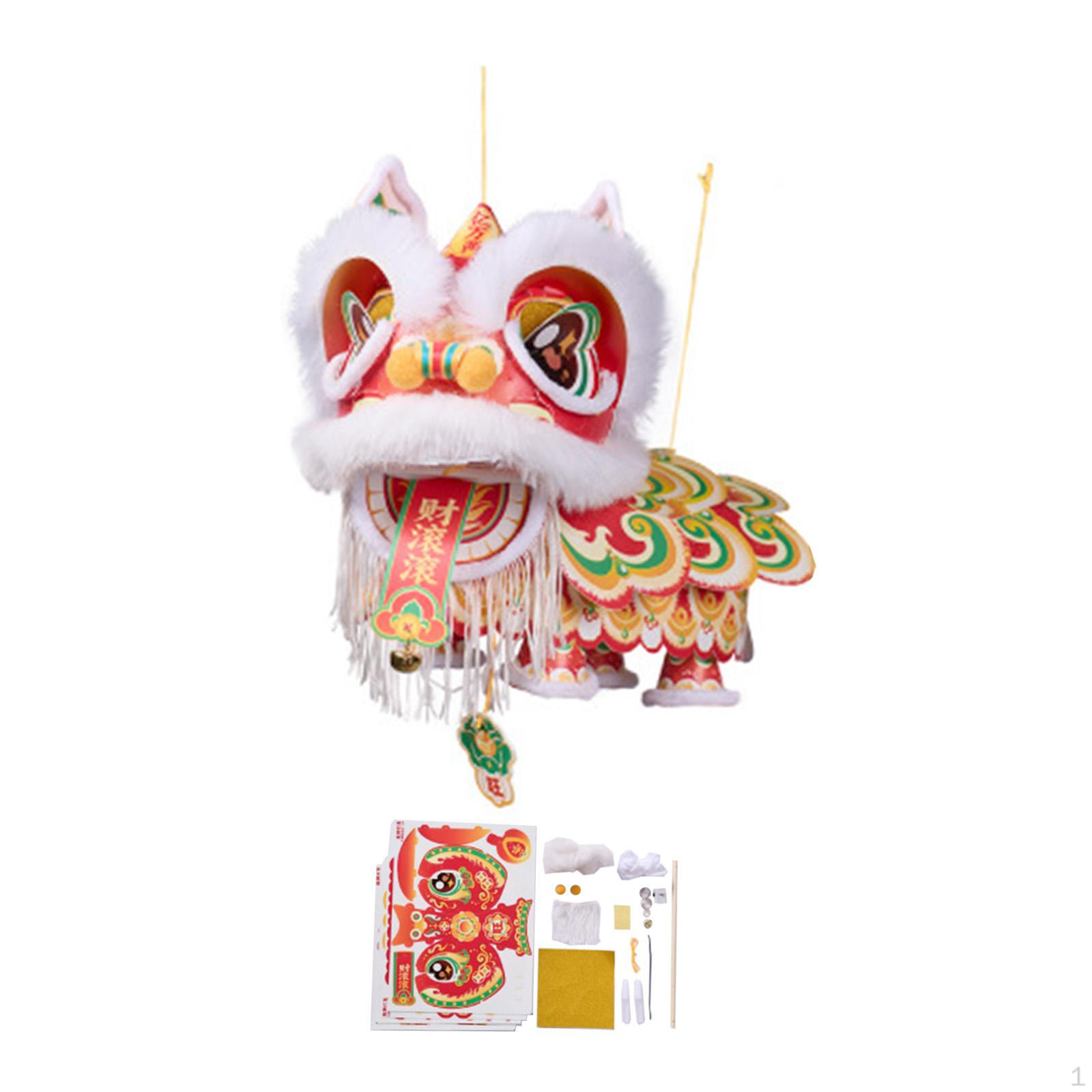 

Lion Dance Lantern DIY Kit for Family Activity Props Lunar Year Festival Style A