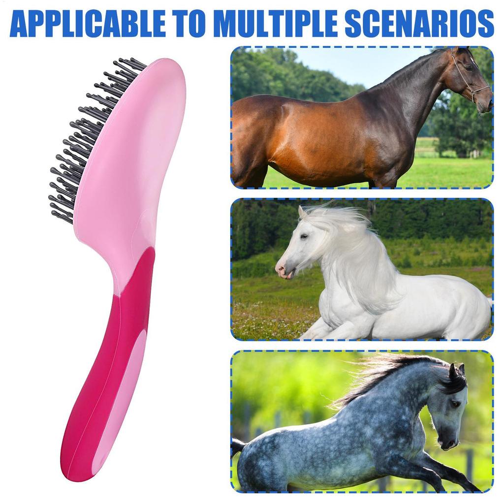 Horse Tail Brush Mane and Tail Brush Horse Grooming Brushes with Humanized Handle easy to use Horse Massage Horse Hair Brush