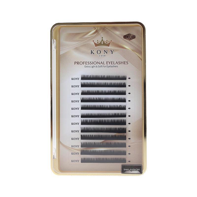 Connie Golden Crown Lower Lashes: 0.07 Thickness Natural-Look False Eyelash Extensions for Women, Mixed Pack.