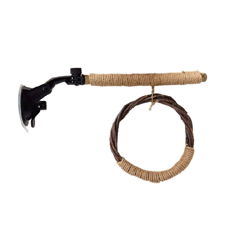 Grinding Toy Perch for Bird Cockatiel Perch Standing Toy Birdcage Perch Climbing Swinging Rings for Parakeets Budgies L