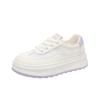 [Fanfna] Thick-soled Little White Shoes Women's 2025 New Summer Sports and Leisure Shoes Breathable and Lightweight Mesh Board Shoes