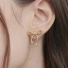 SOSOO Matte Ribbon Wave Earrings