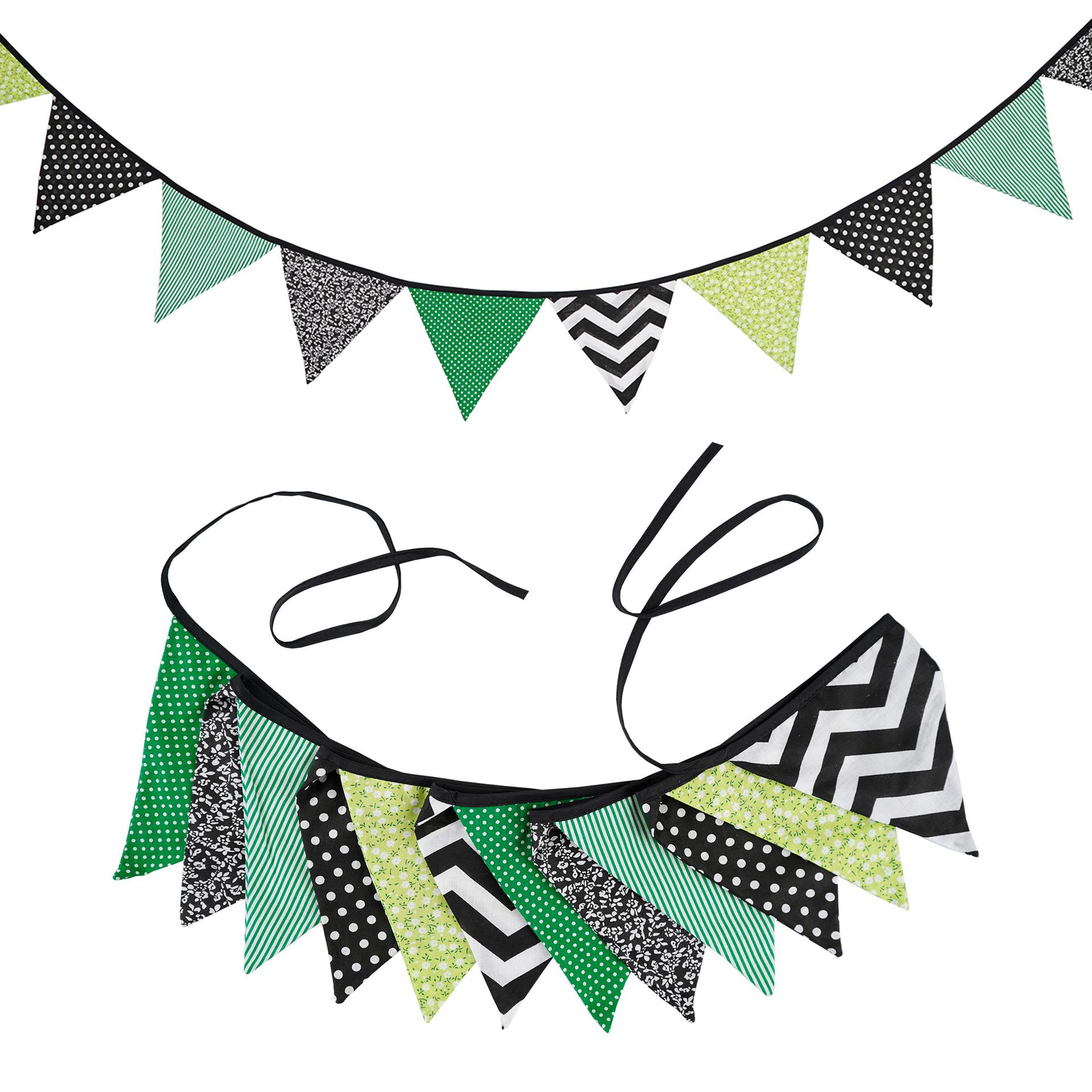 Halloween Thanksgiving Poly-Cotton Triangle Party String Flags for Holiday Decoration and Outdoor Camping