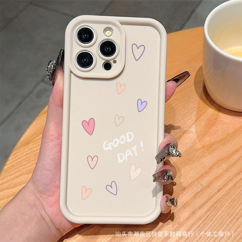 Colorful Heart Supports iPhone 16, iPhone 16, 12/13/14/15 Pro Max Full-coverage XS Phone Protective Cases